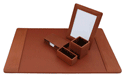 Five-Piece Top-Grain Leather Desk Pad Set