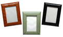 Small Croco-Grain Leather Picture Frames
